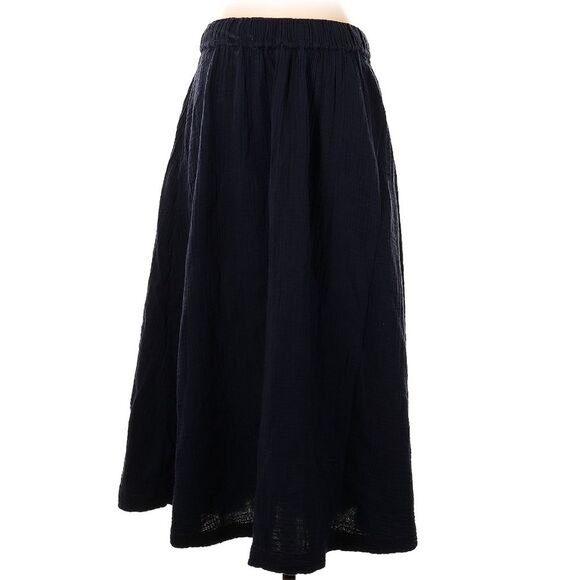 Xirena 100% Organic Cotton Gauze Navy Tegan Skirt with Pockets Size M - Picture 6 of 10